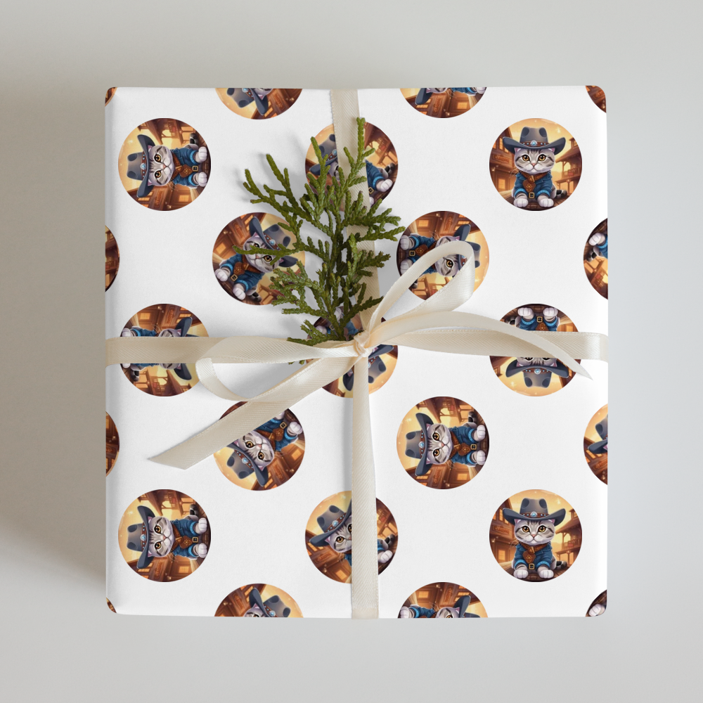 PugMug Custom Tabby British Shorthair Cat Wrapping Paper