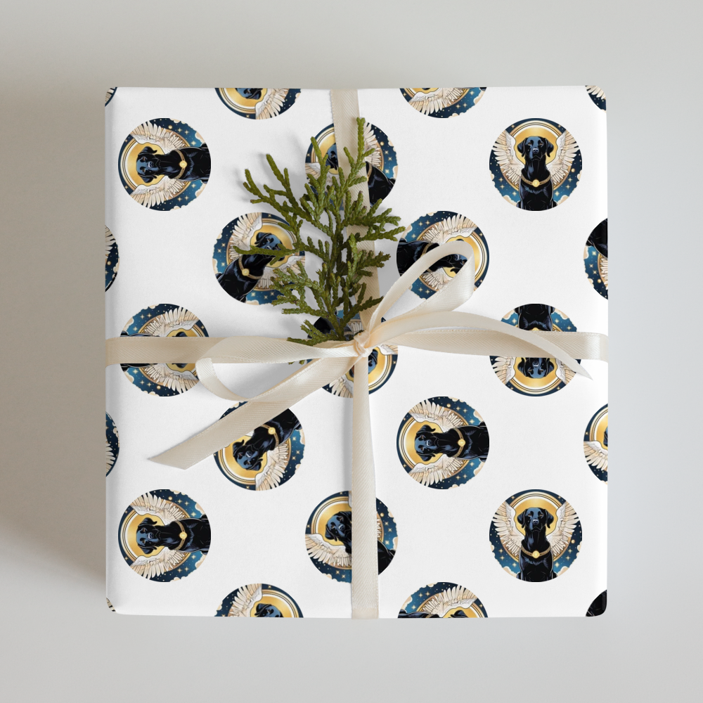 PugMug Custom Black Labrador Retriever Wrapping Paper