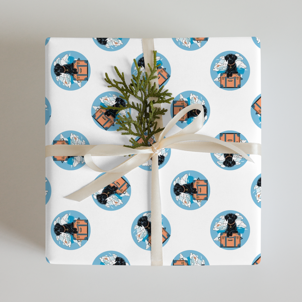 PugMug Custom Black Labrador Retriever Wrapping Paper