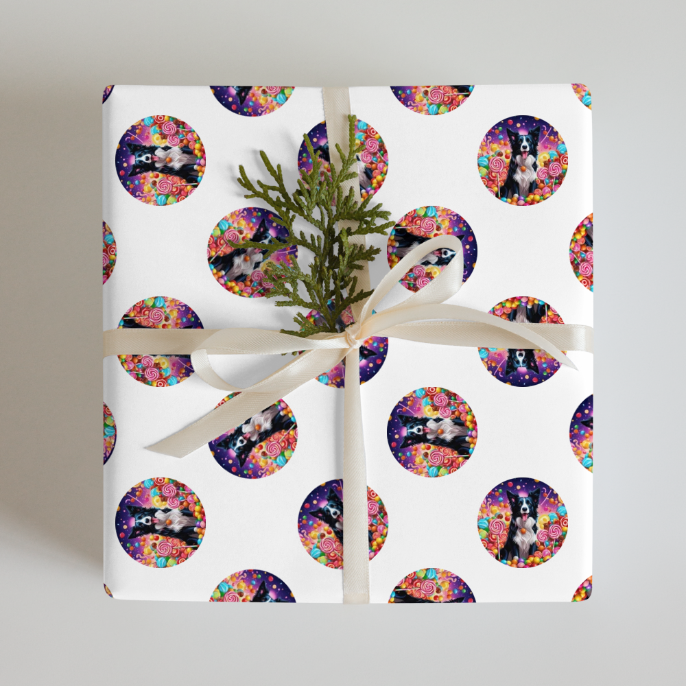 PugMug Custom Border Collie Wrapping Paper