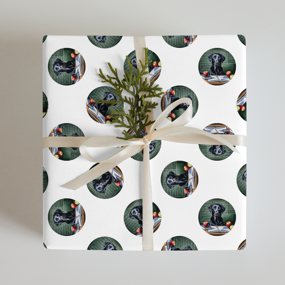 PugMug Custom Black Labrador Retriever Wrapping Paper