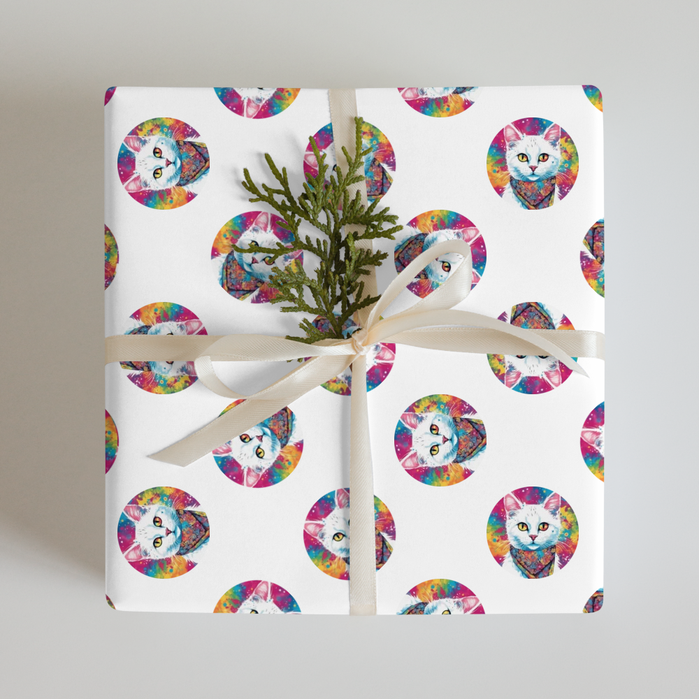 PugMug Custom White Companion Cat Wrapping Paper