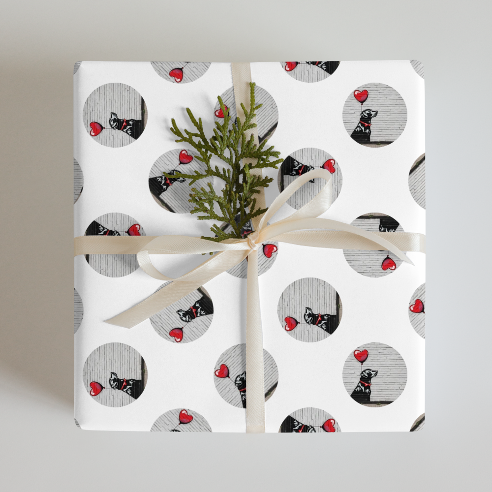 PugMug Custom Black Labrador Retriever Wrapping Paper