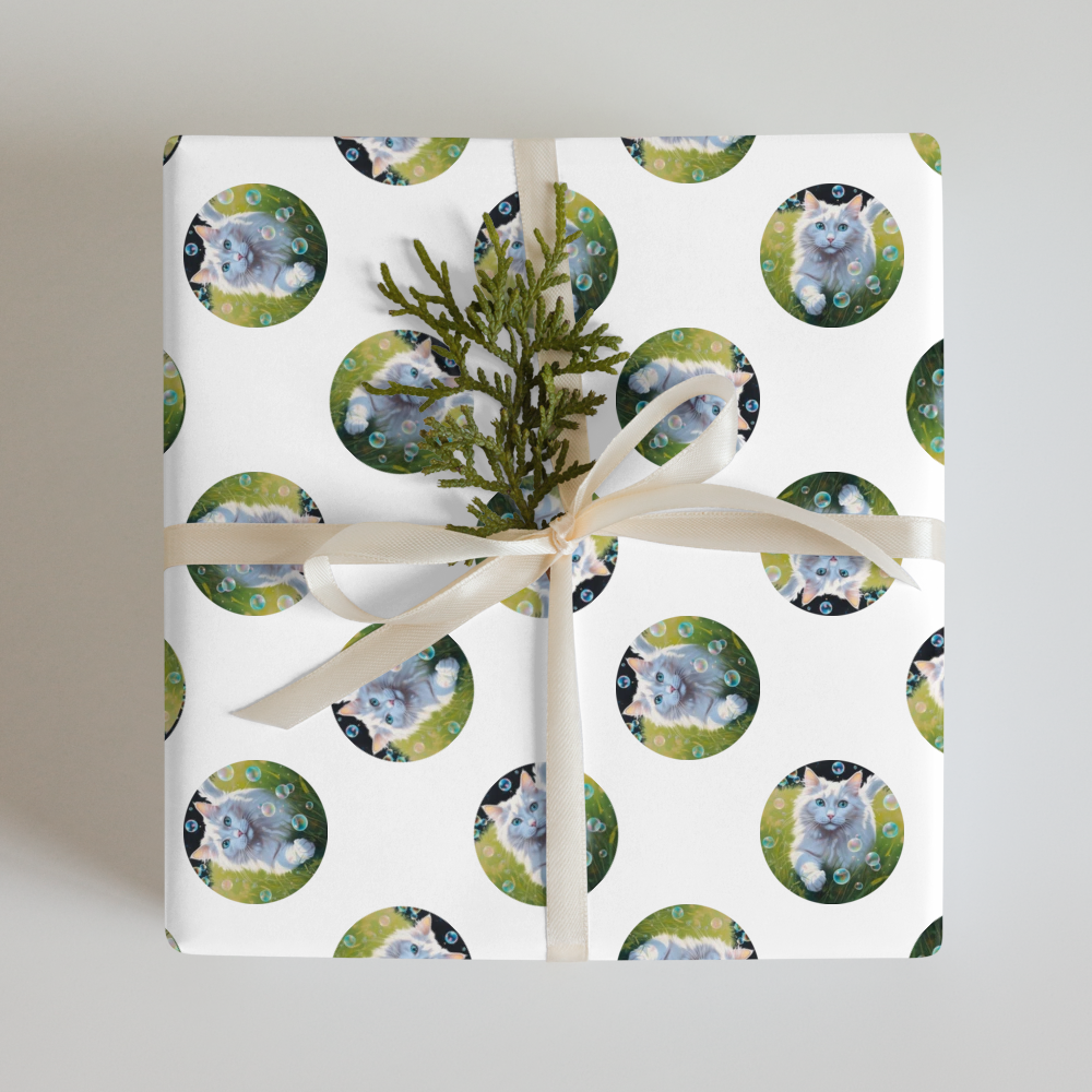 PugMug Custom White Ragdoll Cat Wrapping Paper