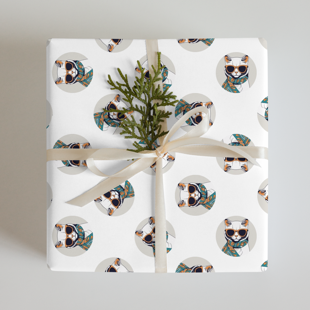 PugMug Custom White Exotic Cat Wrapping Paper