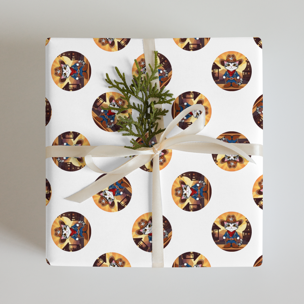 PugMug Custom Tabby American Shorthair Cat Wrapping Paper