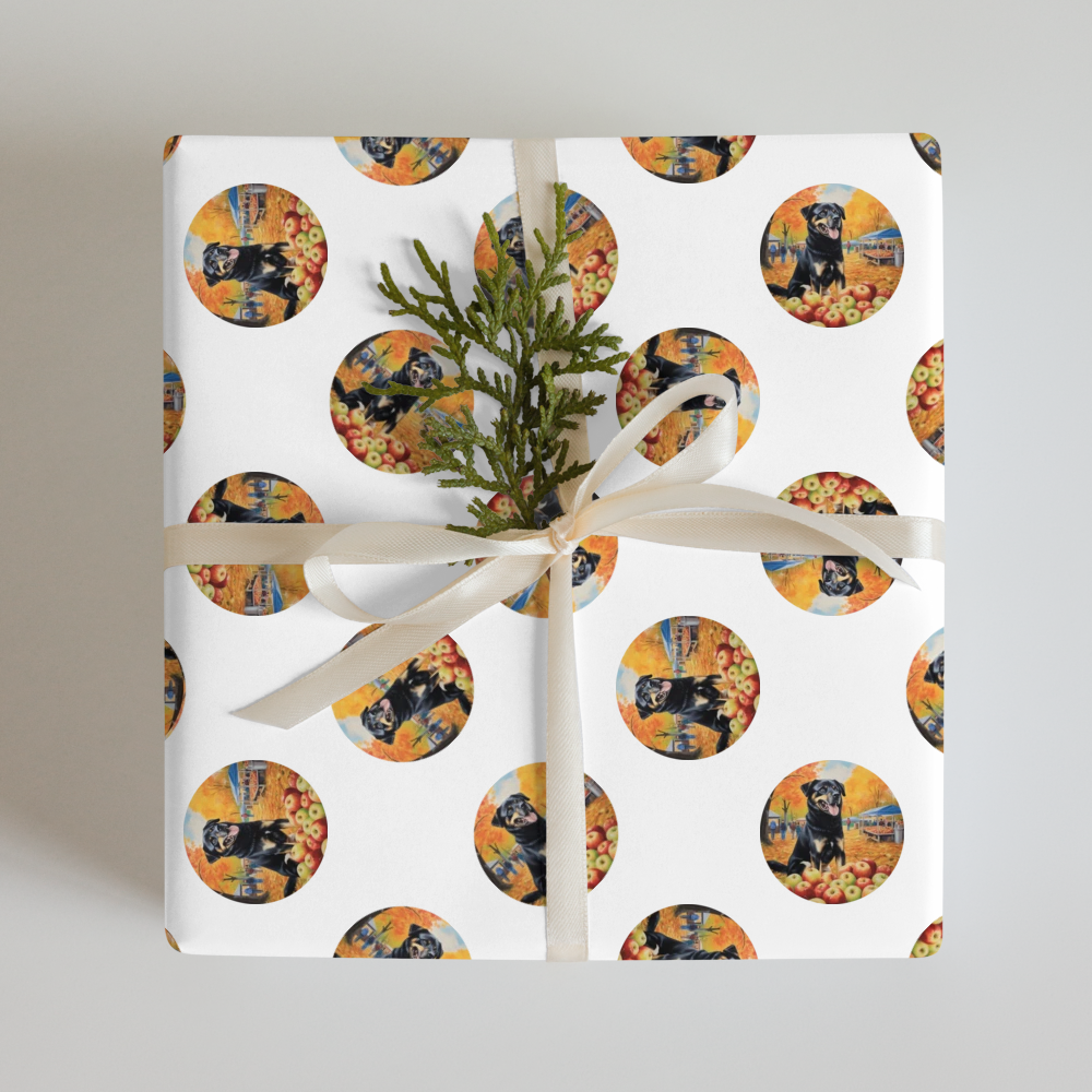 PugMug Custom Blue Wrapping Paper