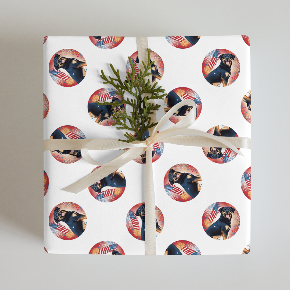 PugMug Custom Blue Wrapping Paper