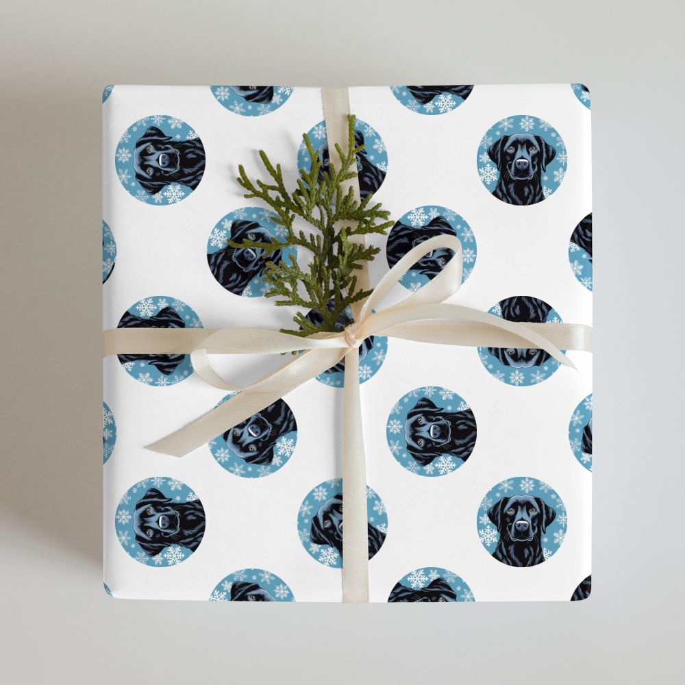 PugMug Custom Black Labrador Retriever Wrapping Paper