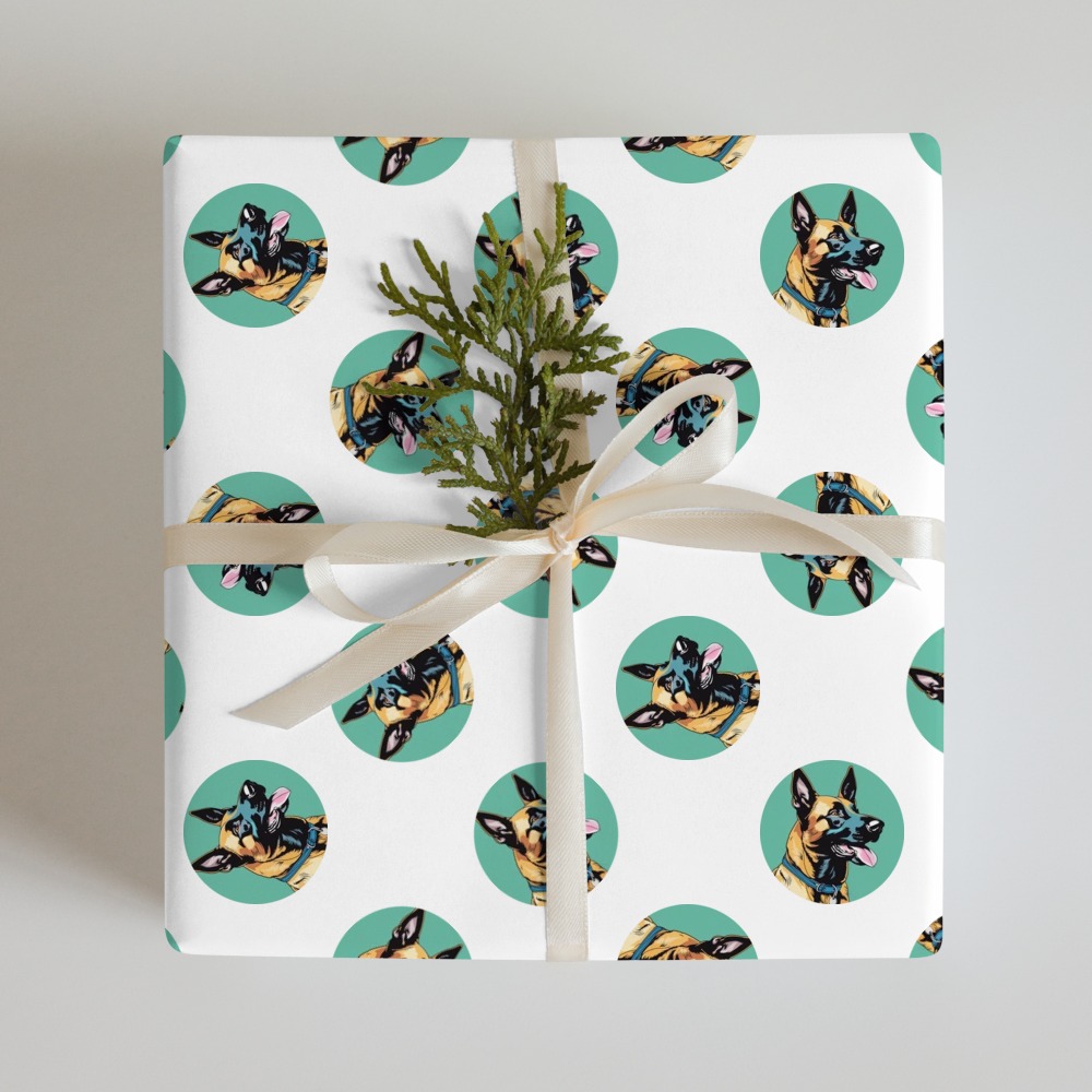 PugMug Custom Belgian Malinois Wrapping Paper