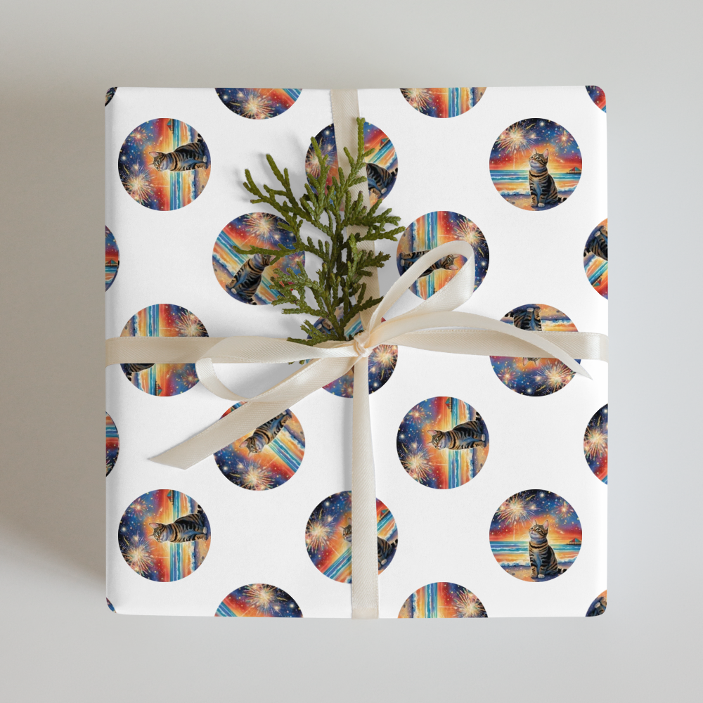PugMug Custom Tabby Exotic Cat Wrapping Paper