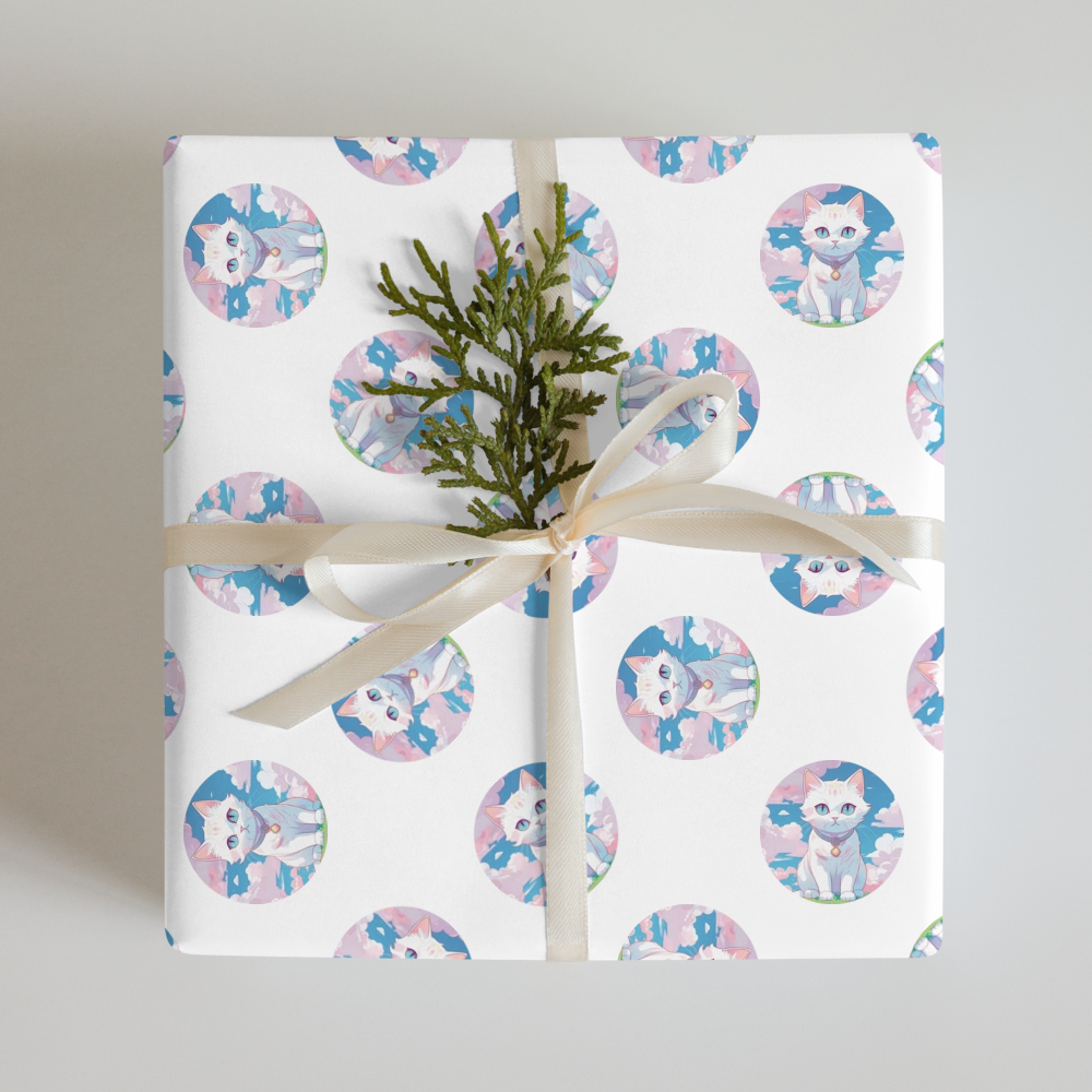 PugMug Custom White Companion Cat Wrapping Paper