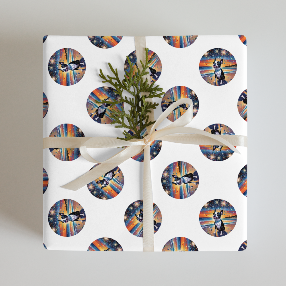 PugMug Custom Boston Terrier Wrapping Paper