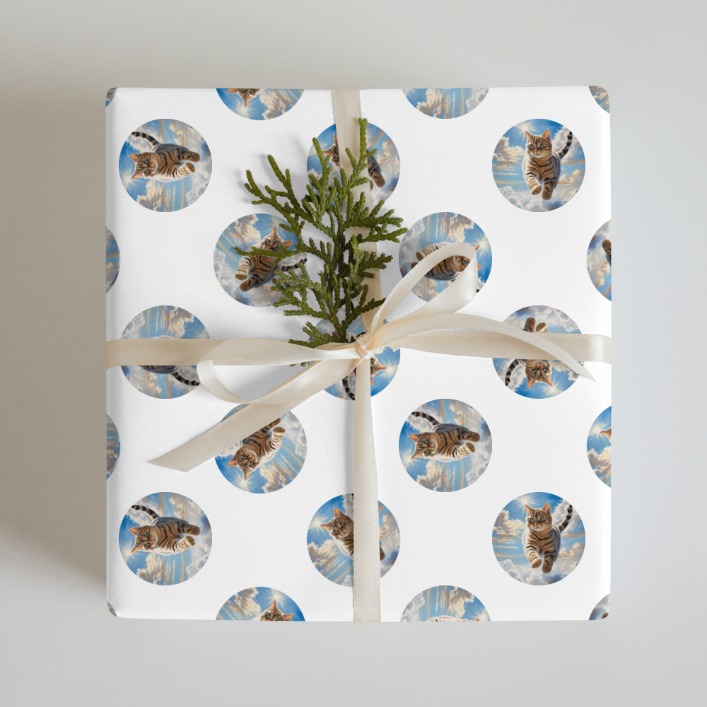 PugMug Custom Tabby British Shorthair Cat Wrapping Paper