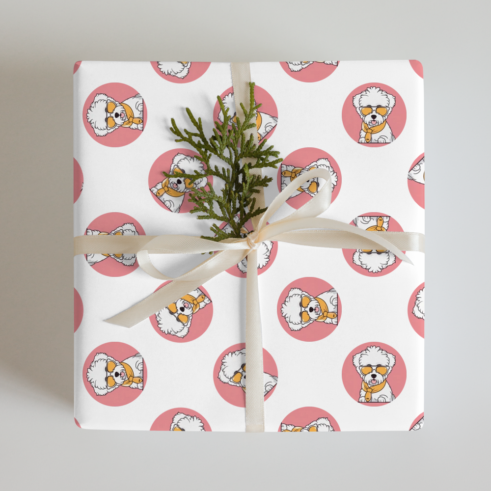 PugMug Custom Bichons Frise Wrapping Paper