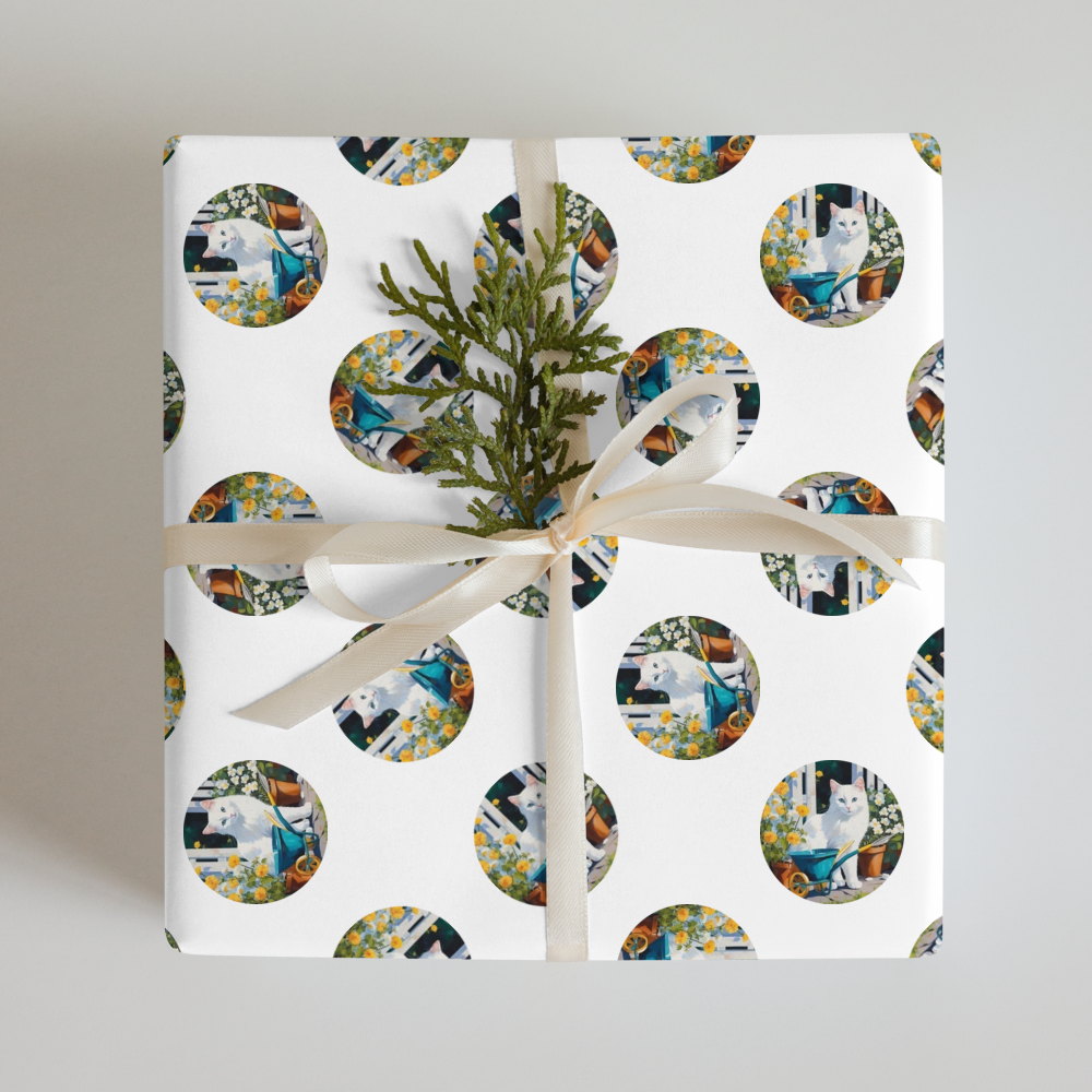 PugMug Custom White Companion Cat Wrapping Paper