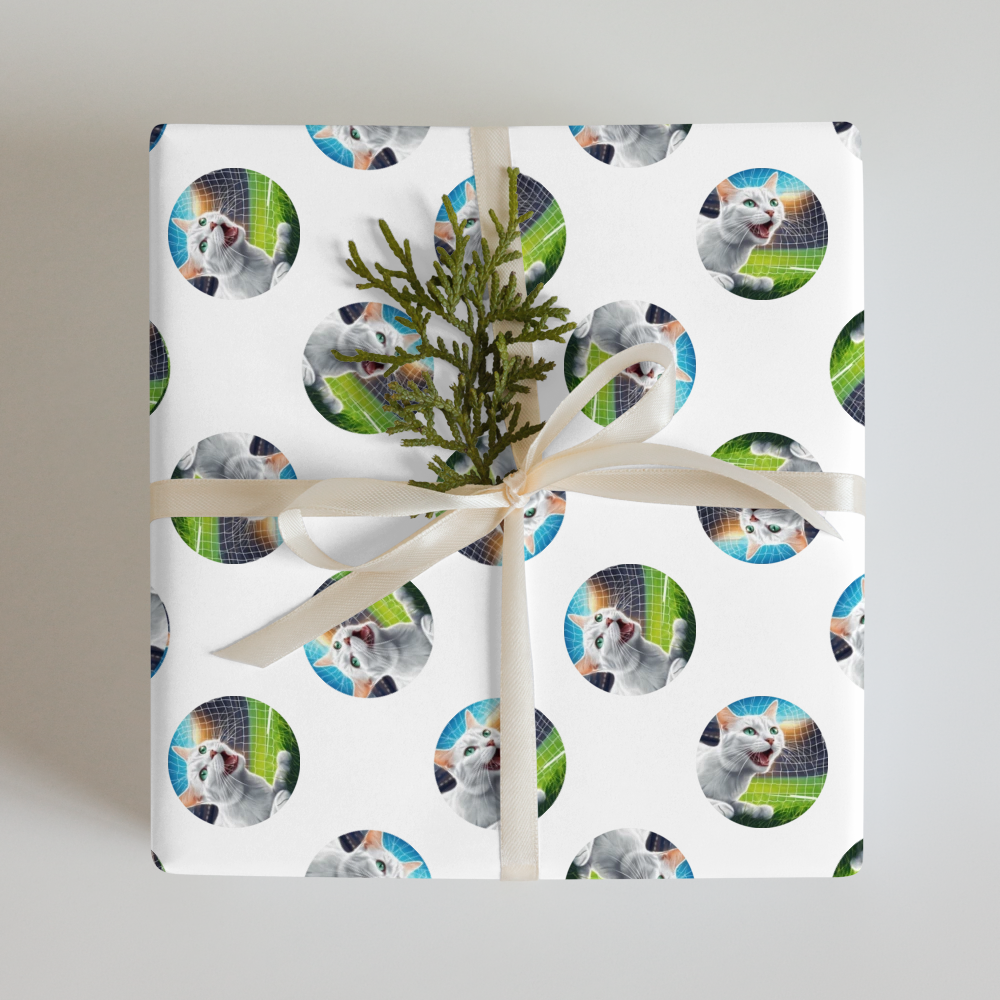 PugMug Custom White Companion Cat Wrapping Paper