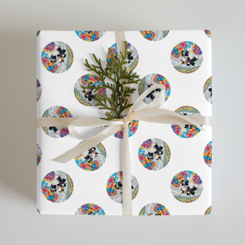 PugMug Custom Border Collie Wrapping Paper