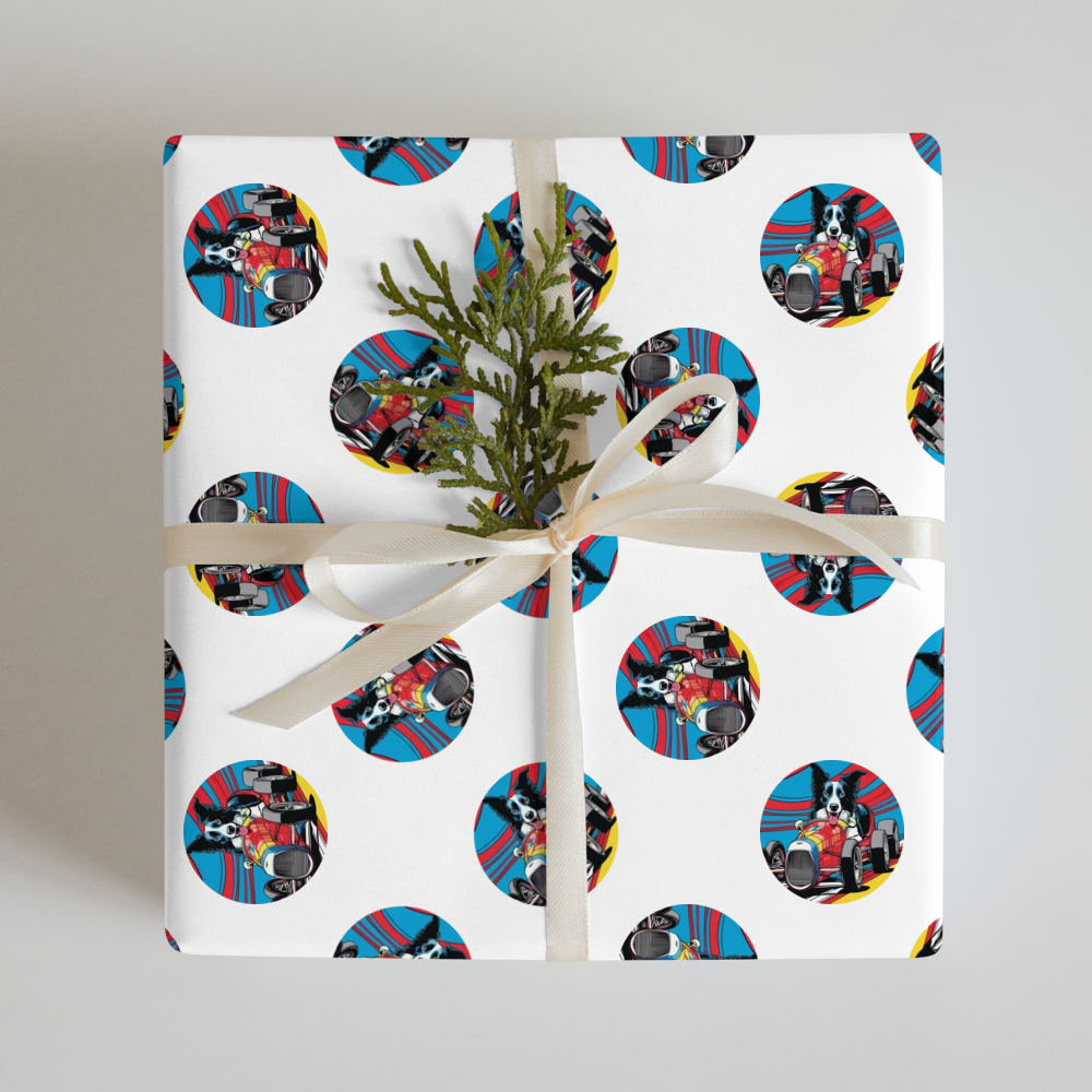 PugMug Custom Border Collie Wrapping Paper