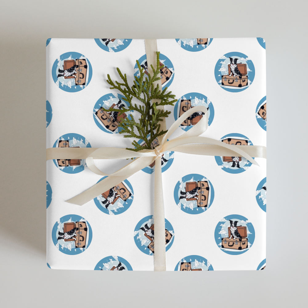 PugMug Custom Border Collie Wrapping Paper