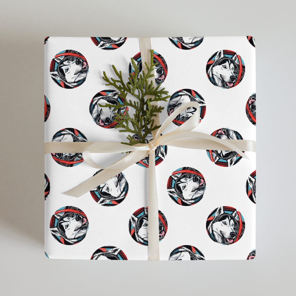 PugMug Custom Siberian Husky Wrapping Paper