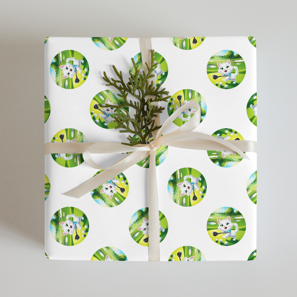 PugMug Custom White Companion Cat Wrapping Paper