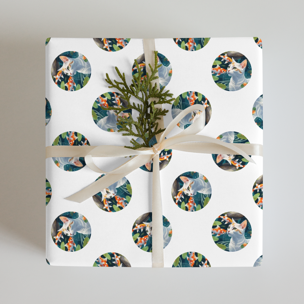 PugMug Custom White Abyssinian Cat Wrapping Paper