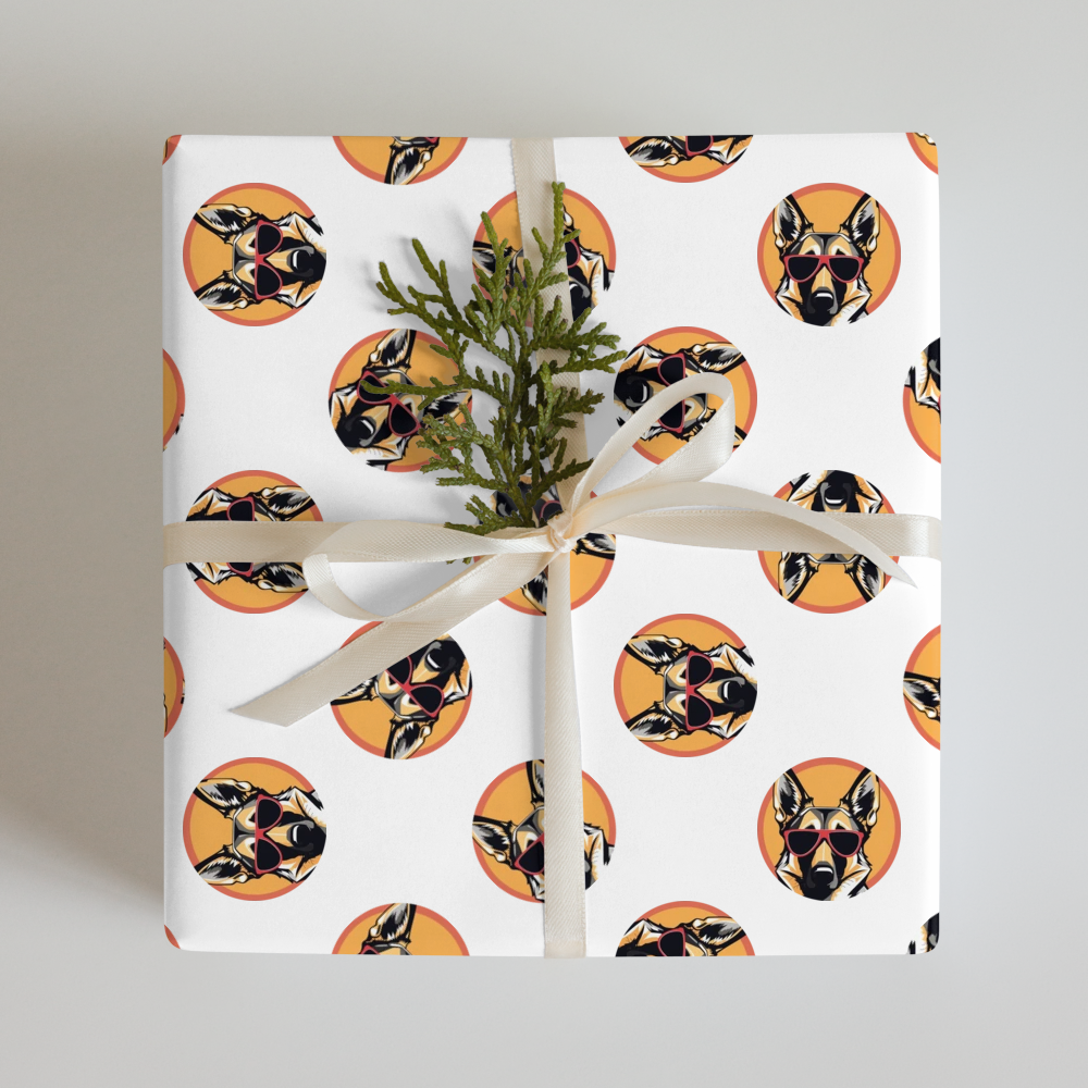 PugMug Custom German Shepherd Dog Wrapping Paper
