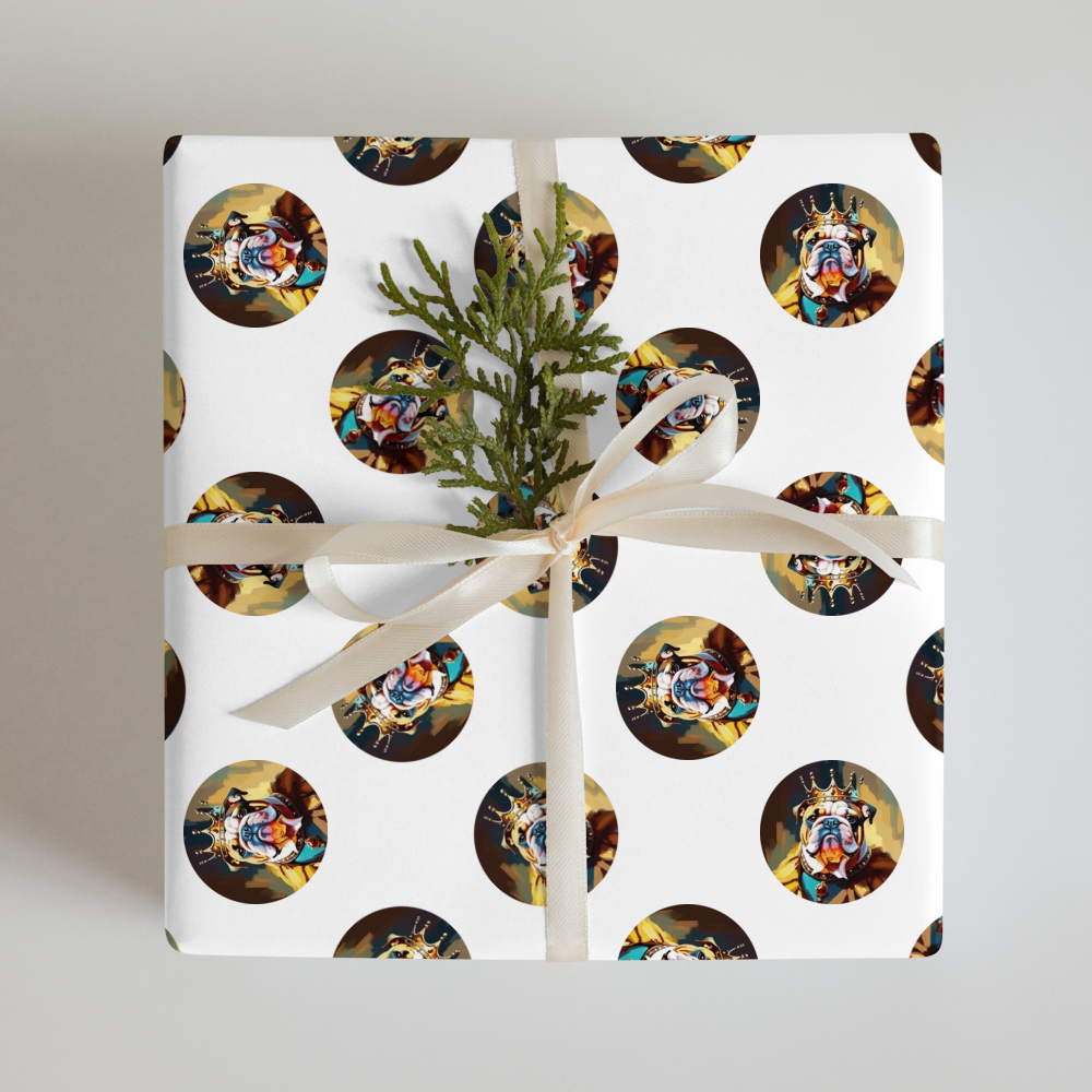 PugMug Custom Bulldog Wrapping Paper