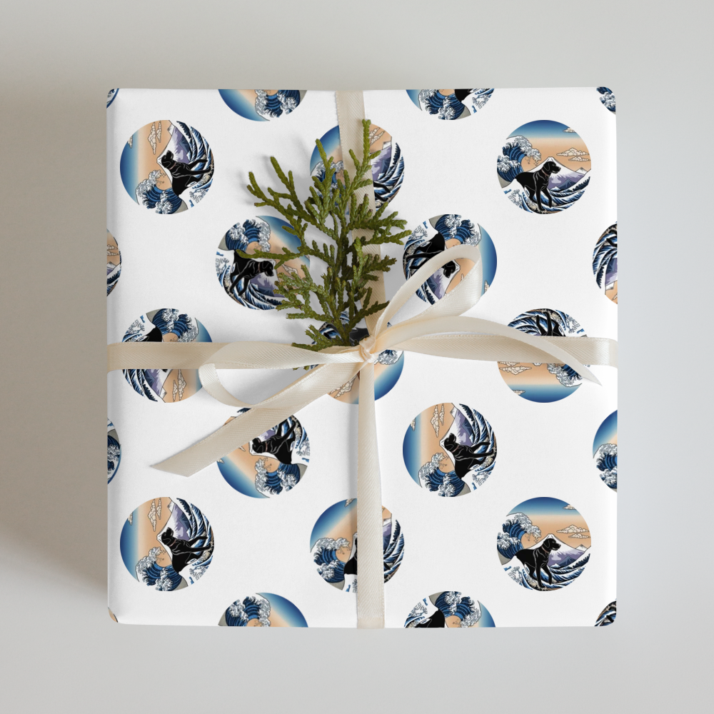 PugMug Custom Black Labrador Retriever Wrapping Paper
