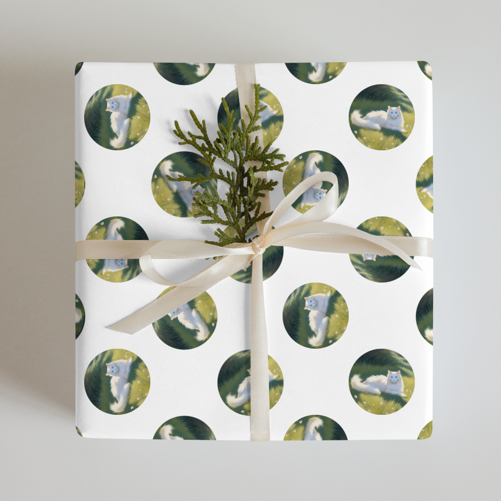 PugMug Custom White Ragdoll Cat Wrapping Paper