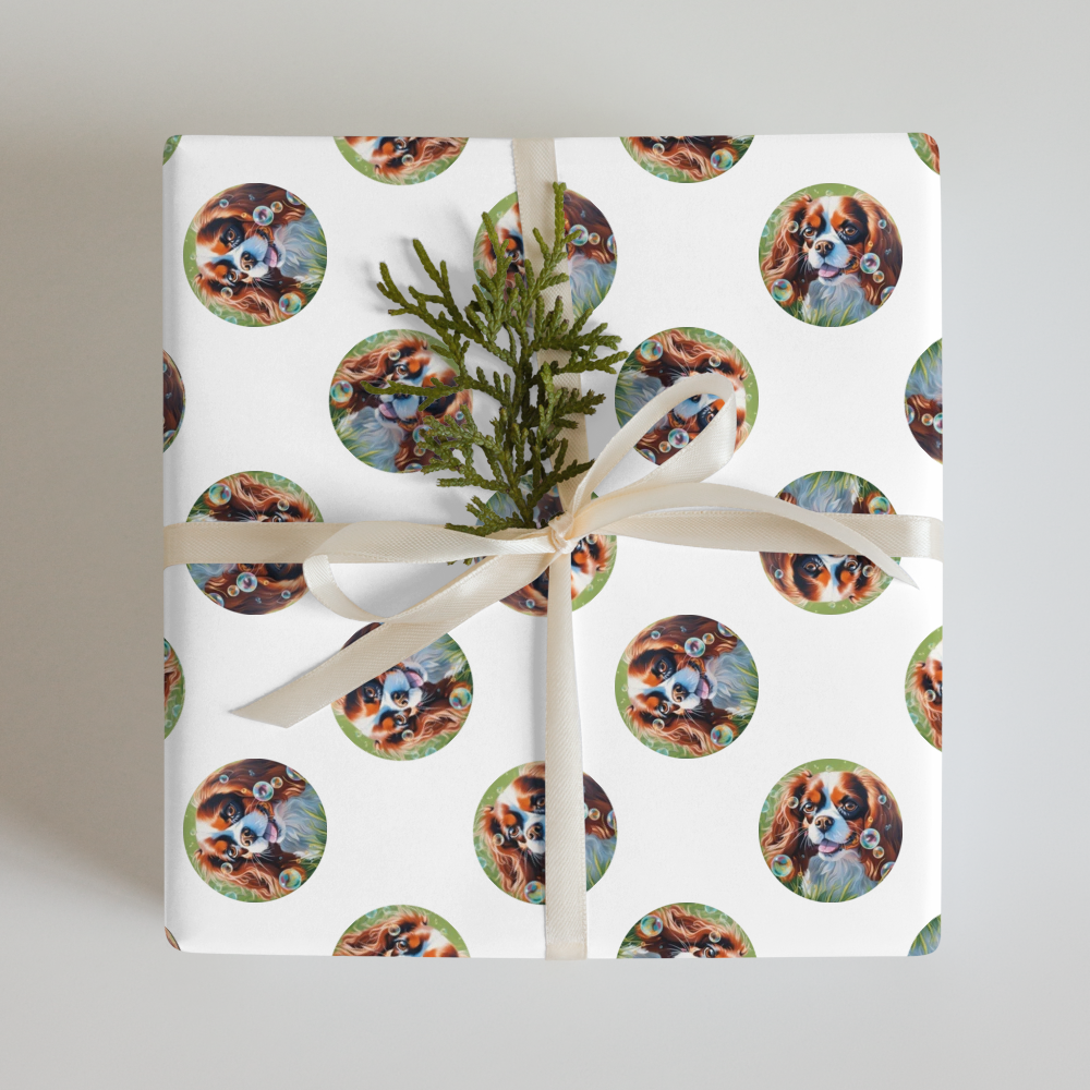 PugMug Custom Cavalier King Charles Spaniel Wrapping Paper