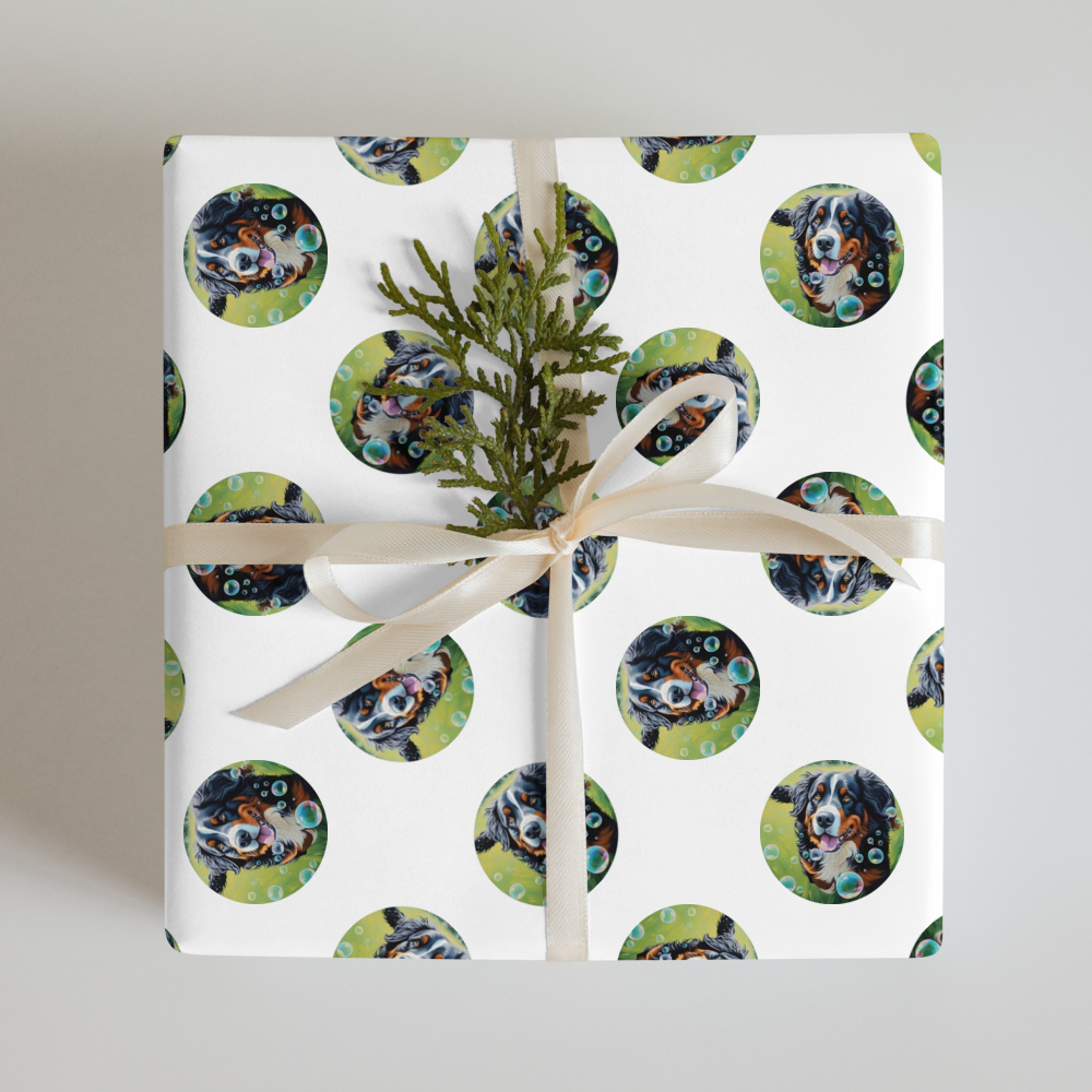 PugMug Custom Bernese Mountain Dog Wrapping Paper