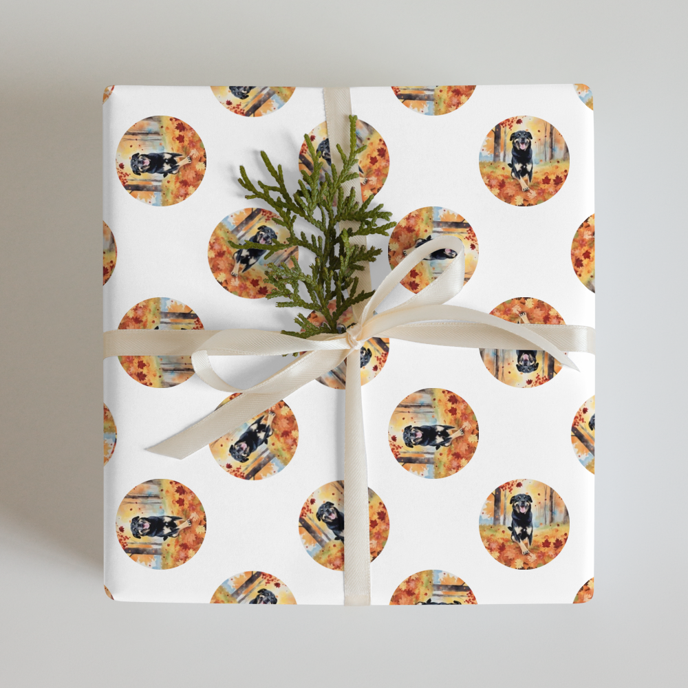 PugMug Custom Blue Wrapping Paper
