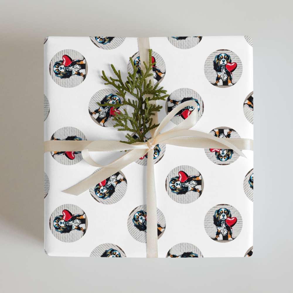PugMug Custom Cavalier King Charles Spaniel Wrapping Paper