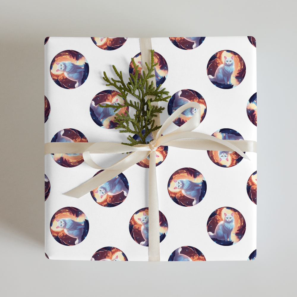 PugMug Custom White Companion Cat Wrapping Paper