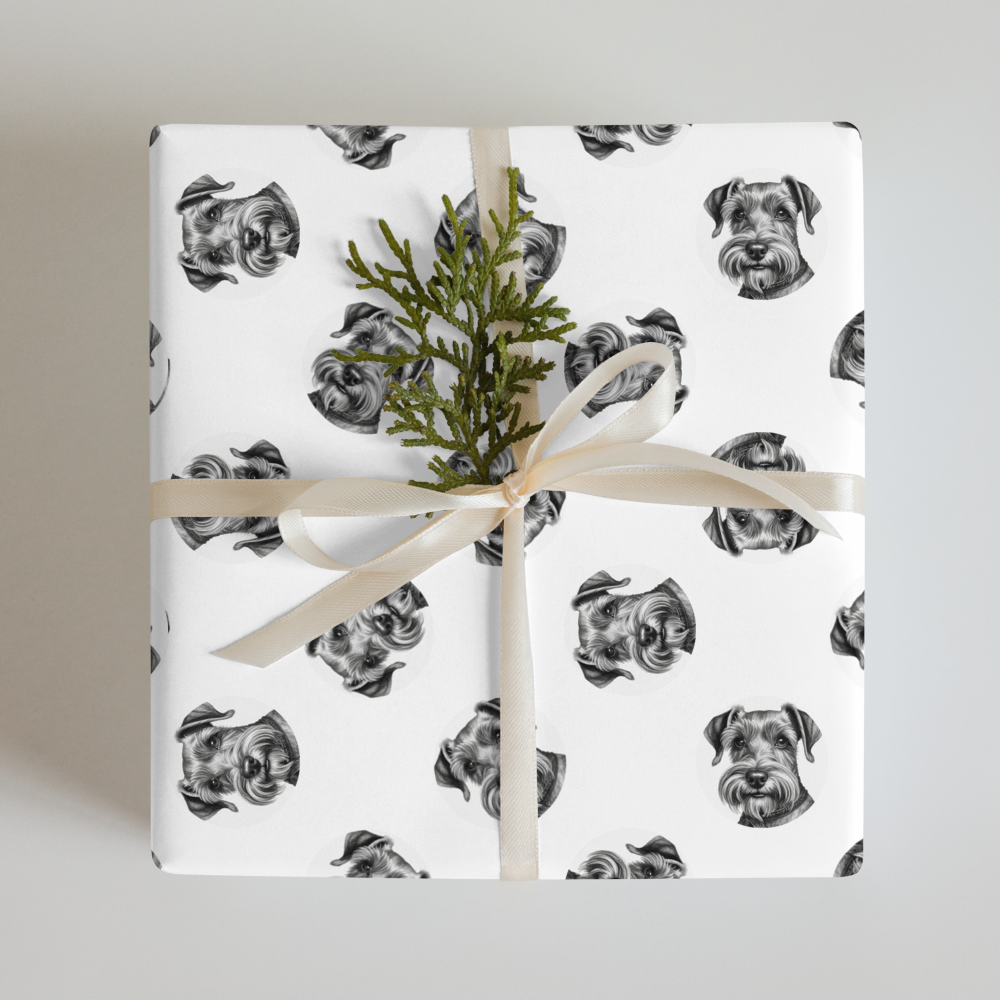 PugMug Custom Miniature Schnauzer Wrapping Paper