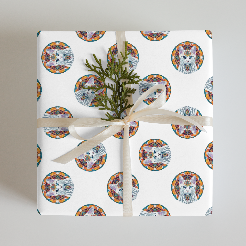 PugMug Custom White Exotic Cat Wrapping Paper