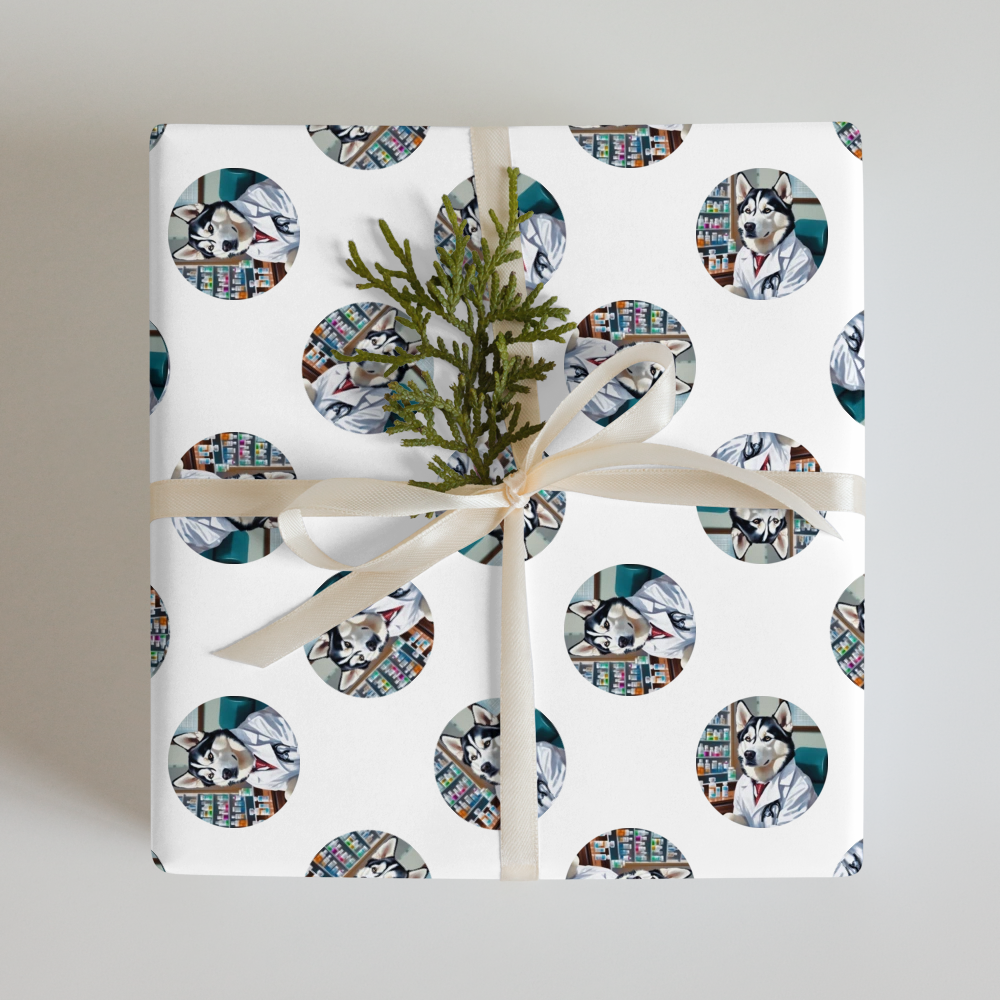 PugMug Custom Siberian Husky Wrapping Paper