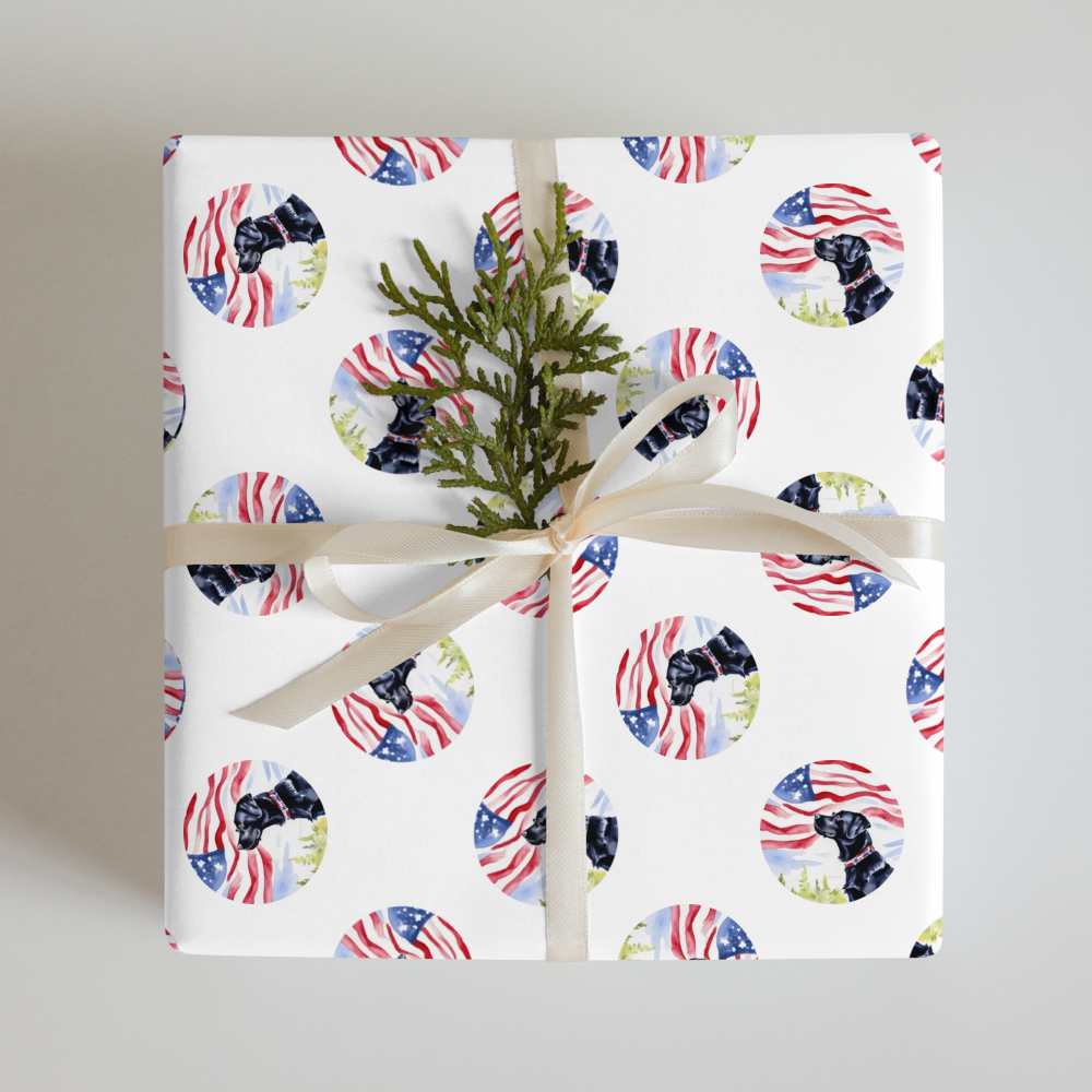 PugMug Custom Black Labrador Retriever Wrapping Paper