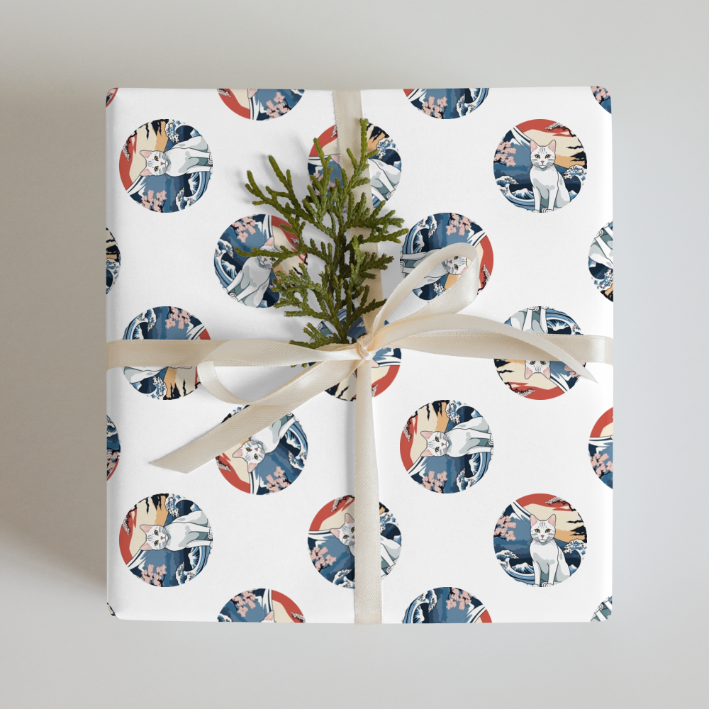 PugMug Custom White American Shorthair Cat Wrapping Paper