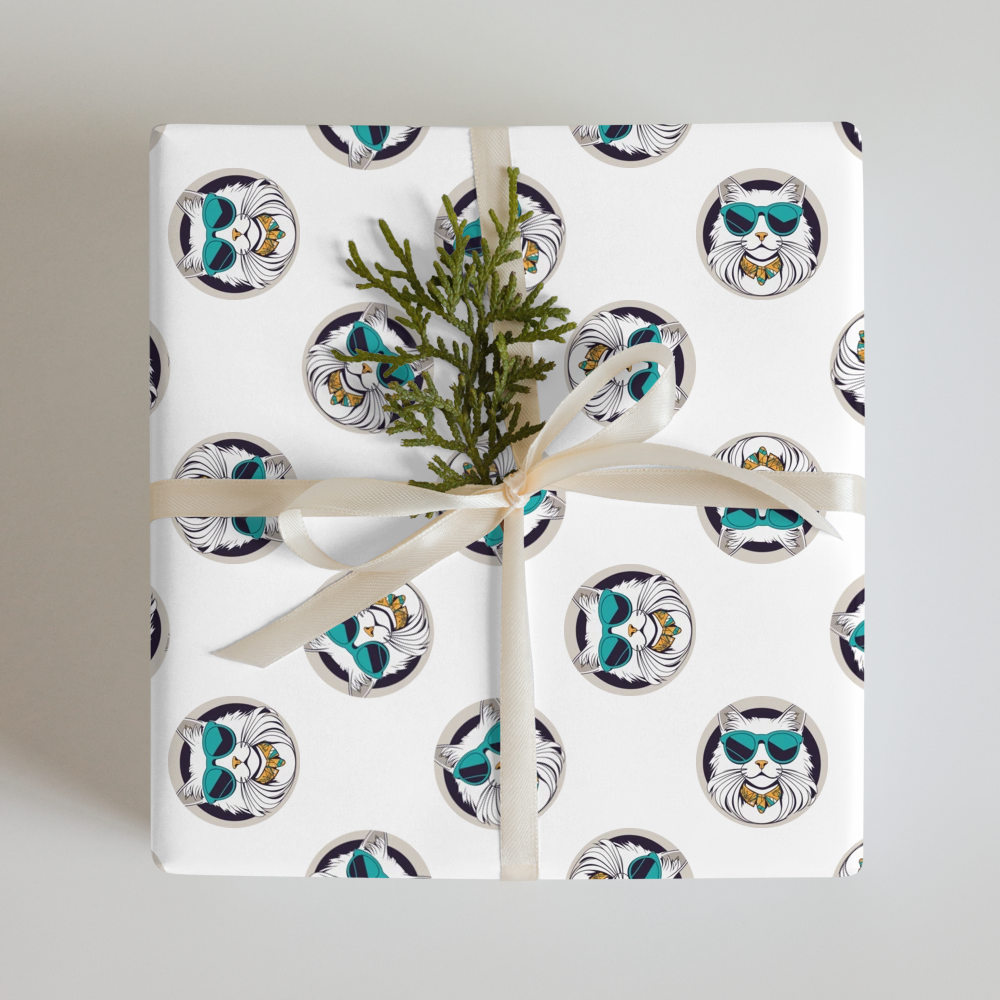 PugMug Custom White Ragdoll Cat Wrapping Paper