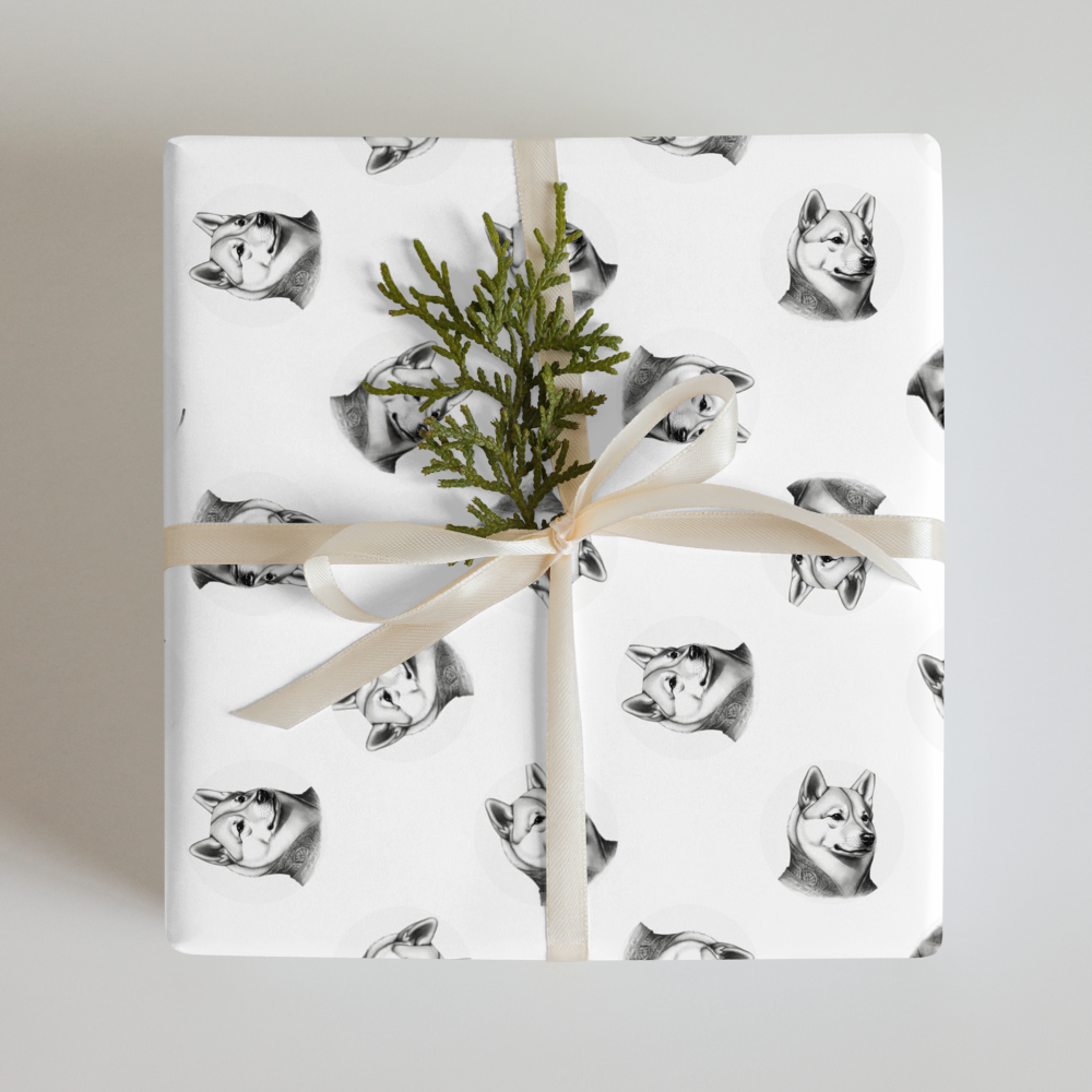 PugMug Custom Shiba Inu Wrapping Paper