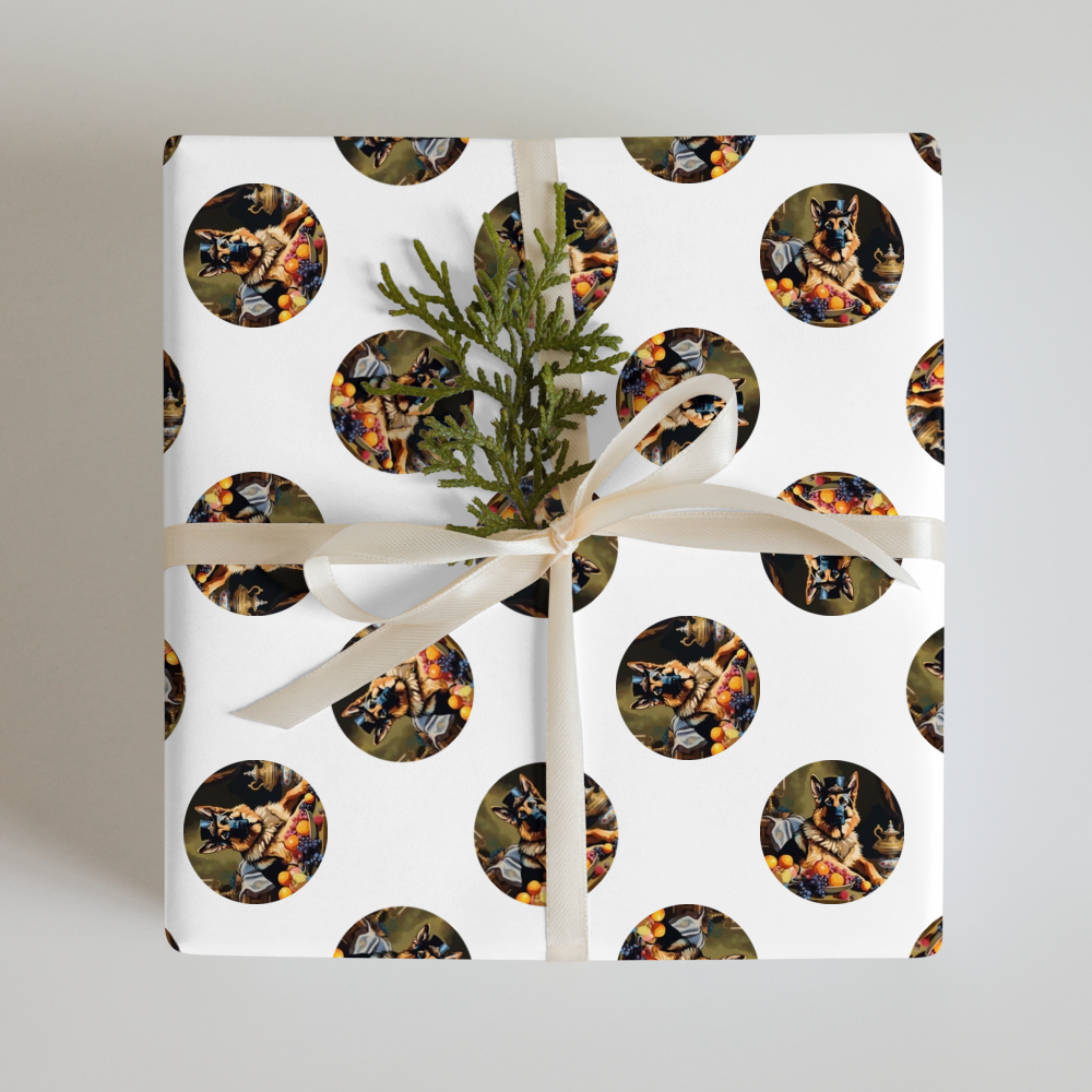 PugMug Custom German Shepherd Dog Wrapping Paper