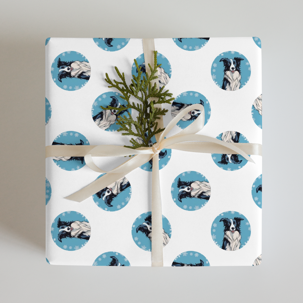 PugMug Custom Border Collie Wrapping Paper