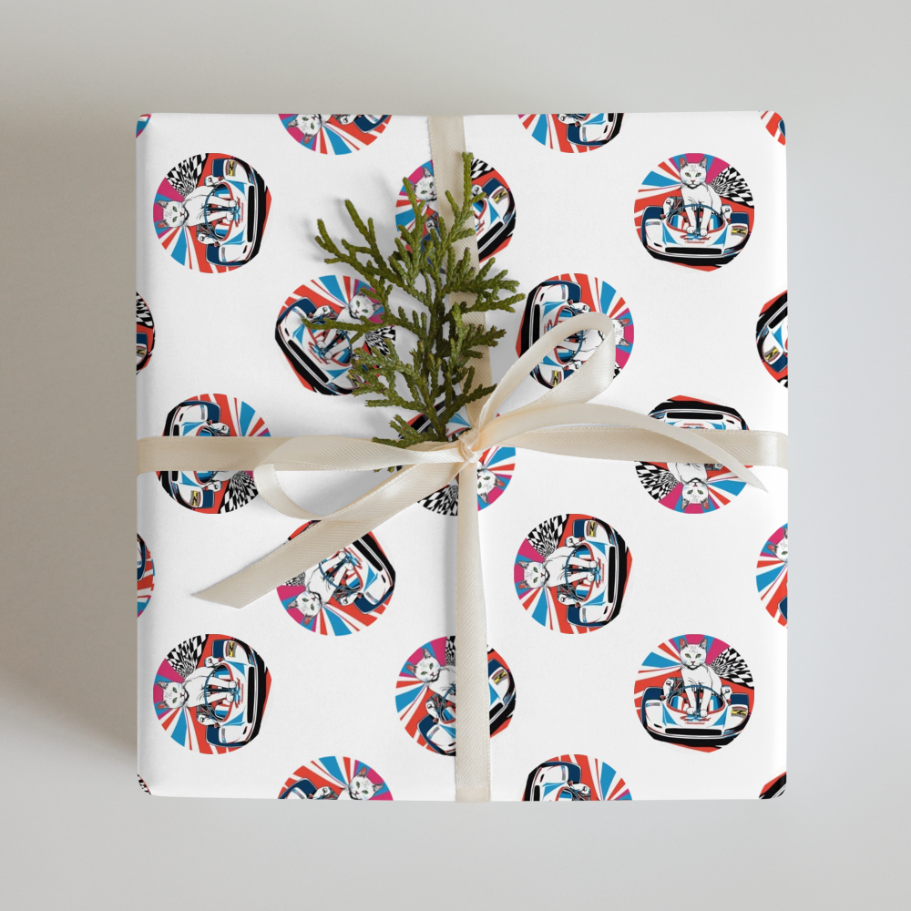 PugMug Custom White Companion Cat Wrapping Paper