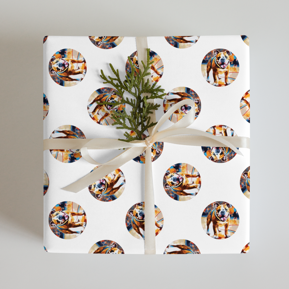 PugMug Custom Bulldog Wrapping Paper