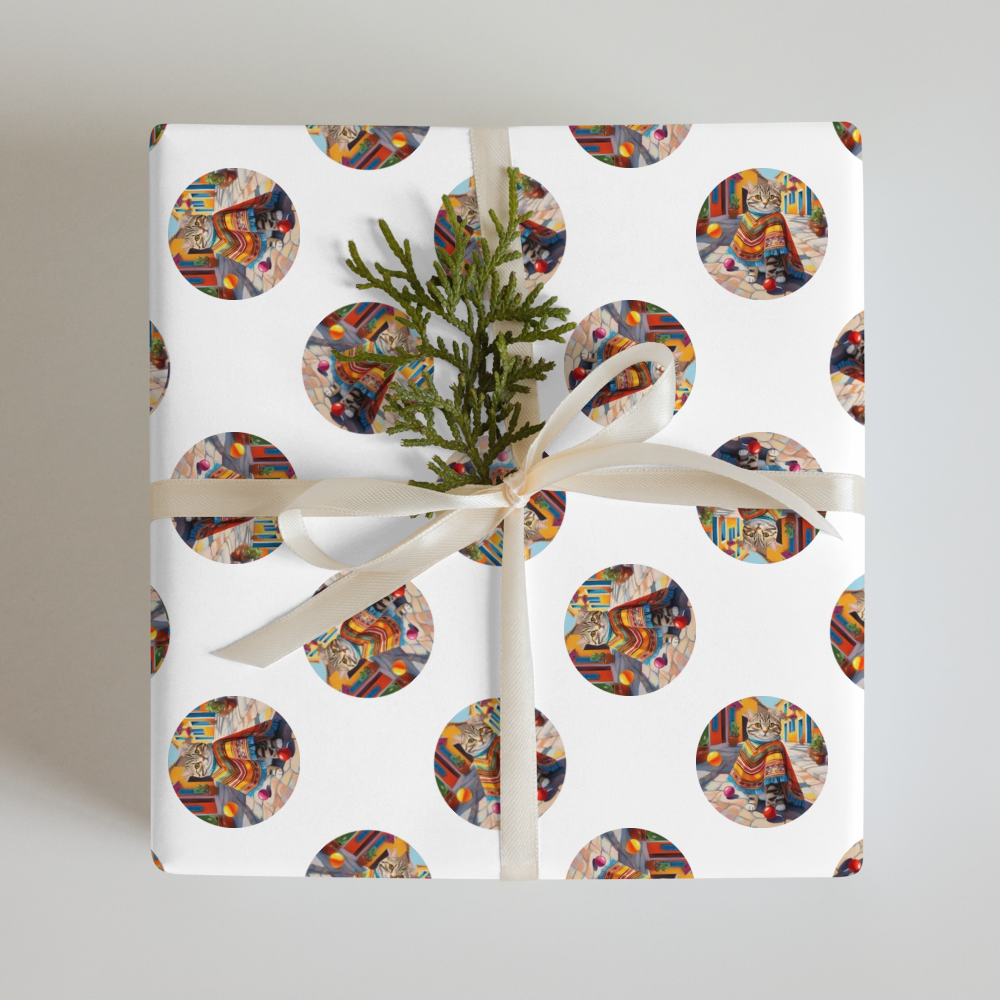 PugMug Custom Tabby Scottish Fold Cat Wrapping Paper