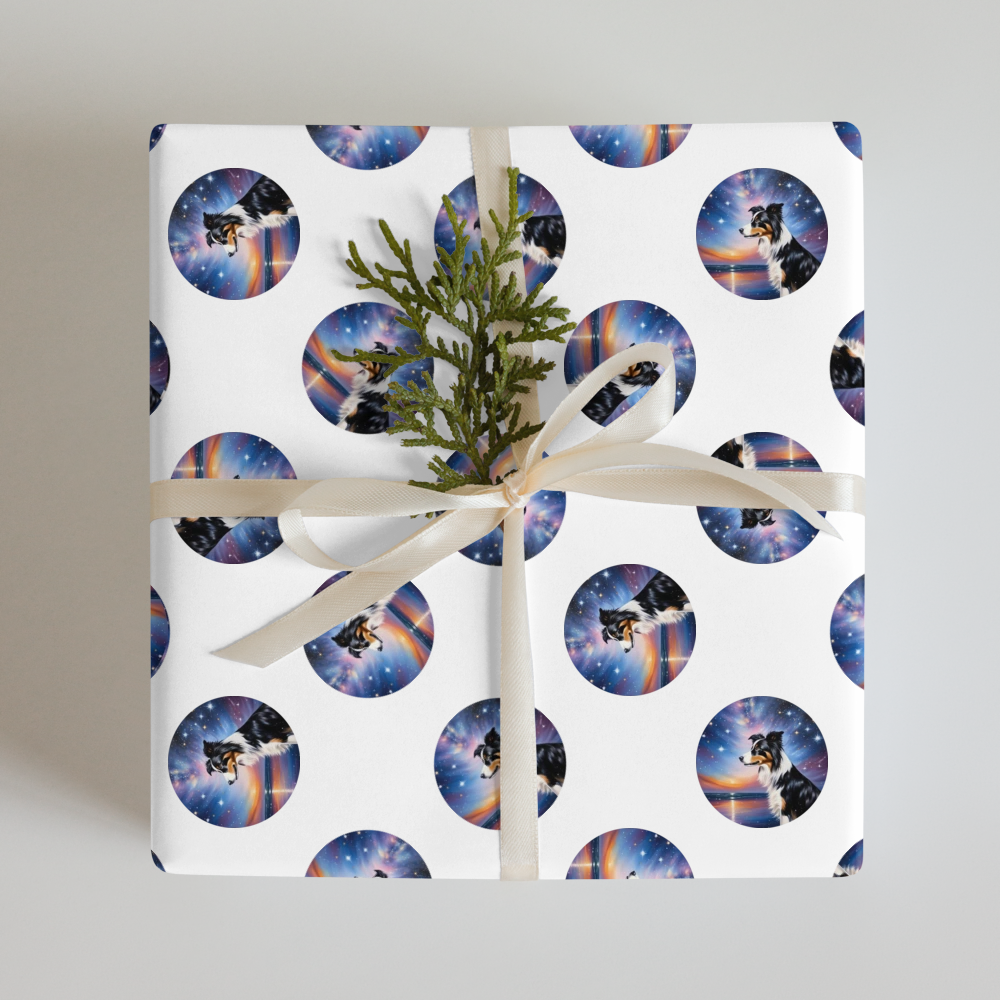 PugMug Custom Border Collie Wrapping Paper
