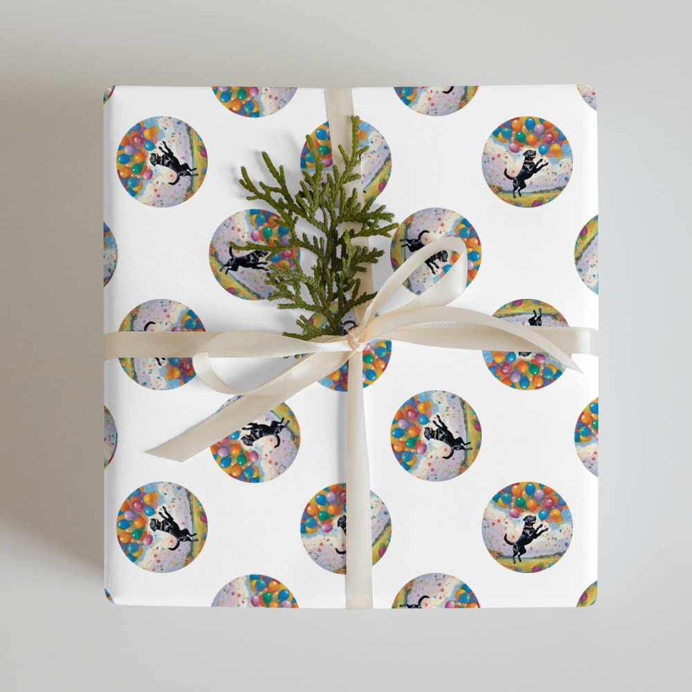 PugMug Custom Black Labrador Retriever Wrapping Paper